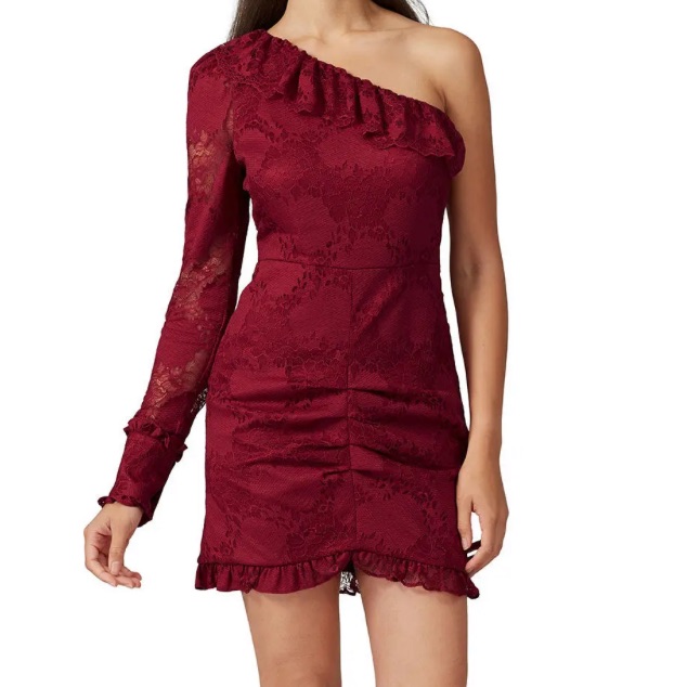 Alexis Burgundy Laced Ilana Dress Size Large